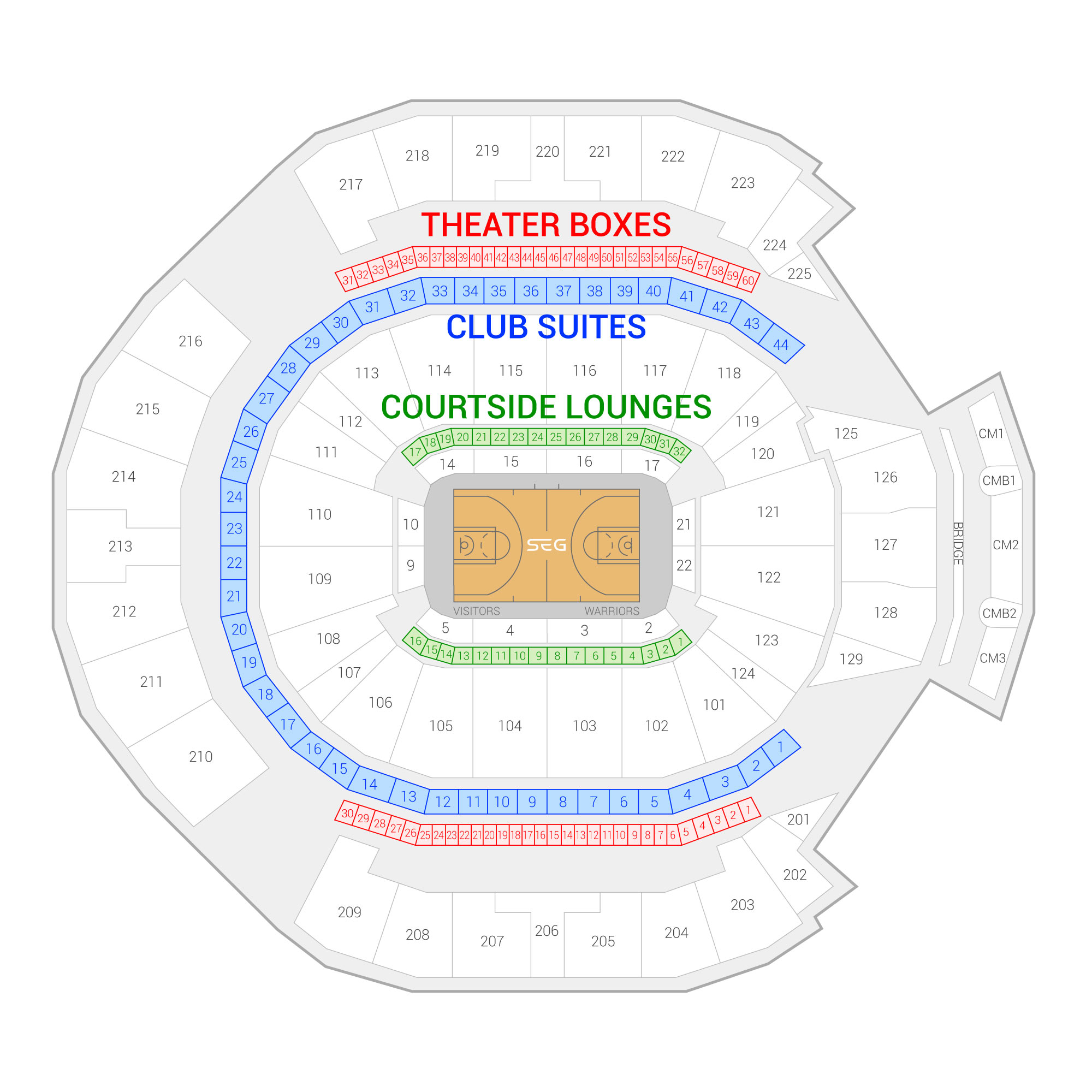 Golden State Warriors Chase Center Seating Chart Chart Walls