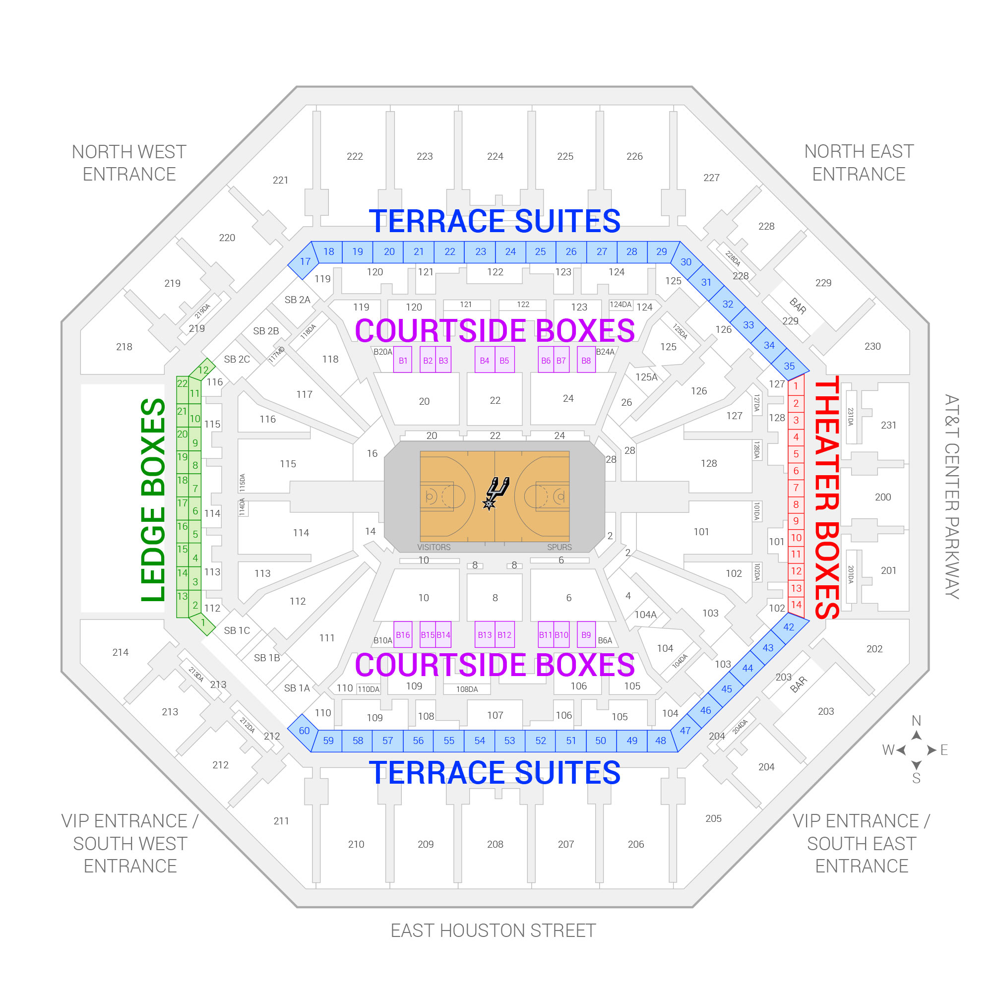 ATT Center, AT&T Center, Spurs Seating Chart