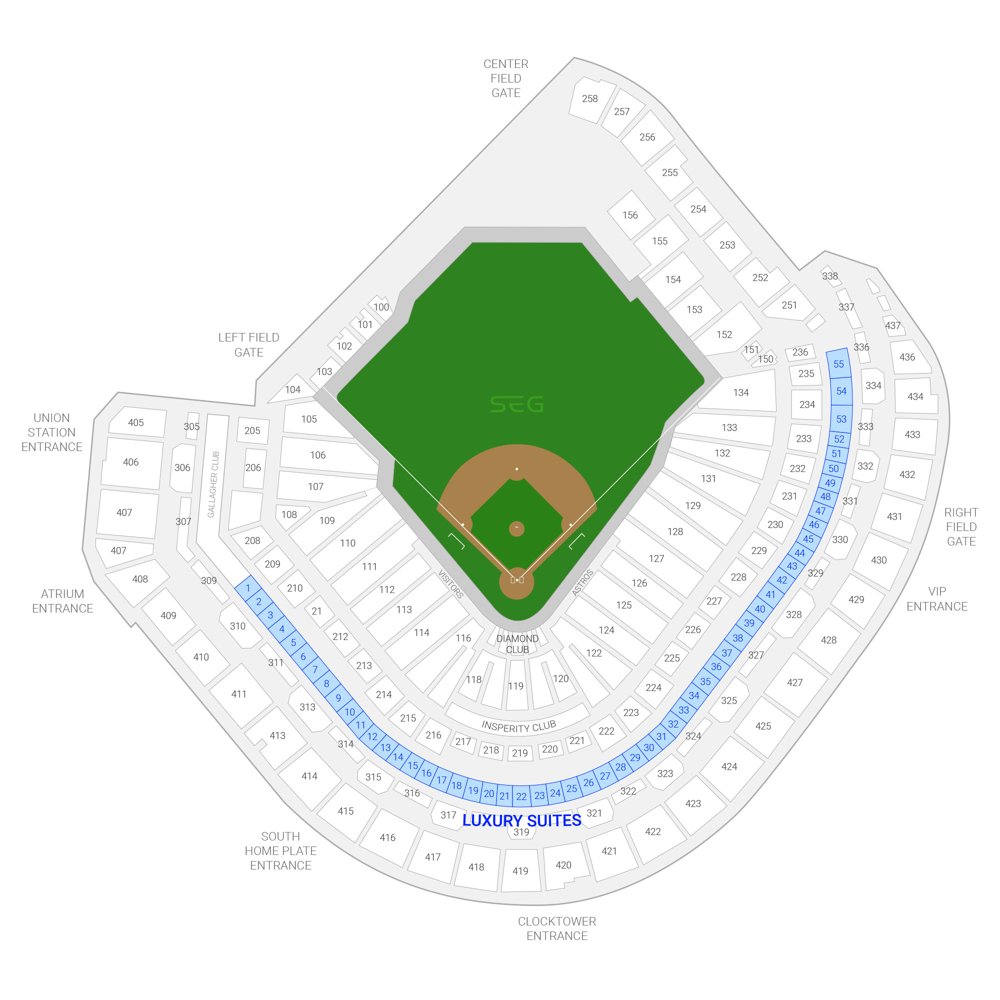 Houston Astros Baseball Map MLB Stadium Map Ballpark Map 