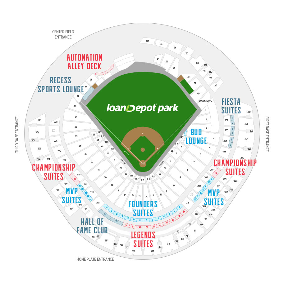 marlins ballpark seating chart