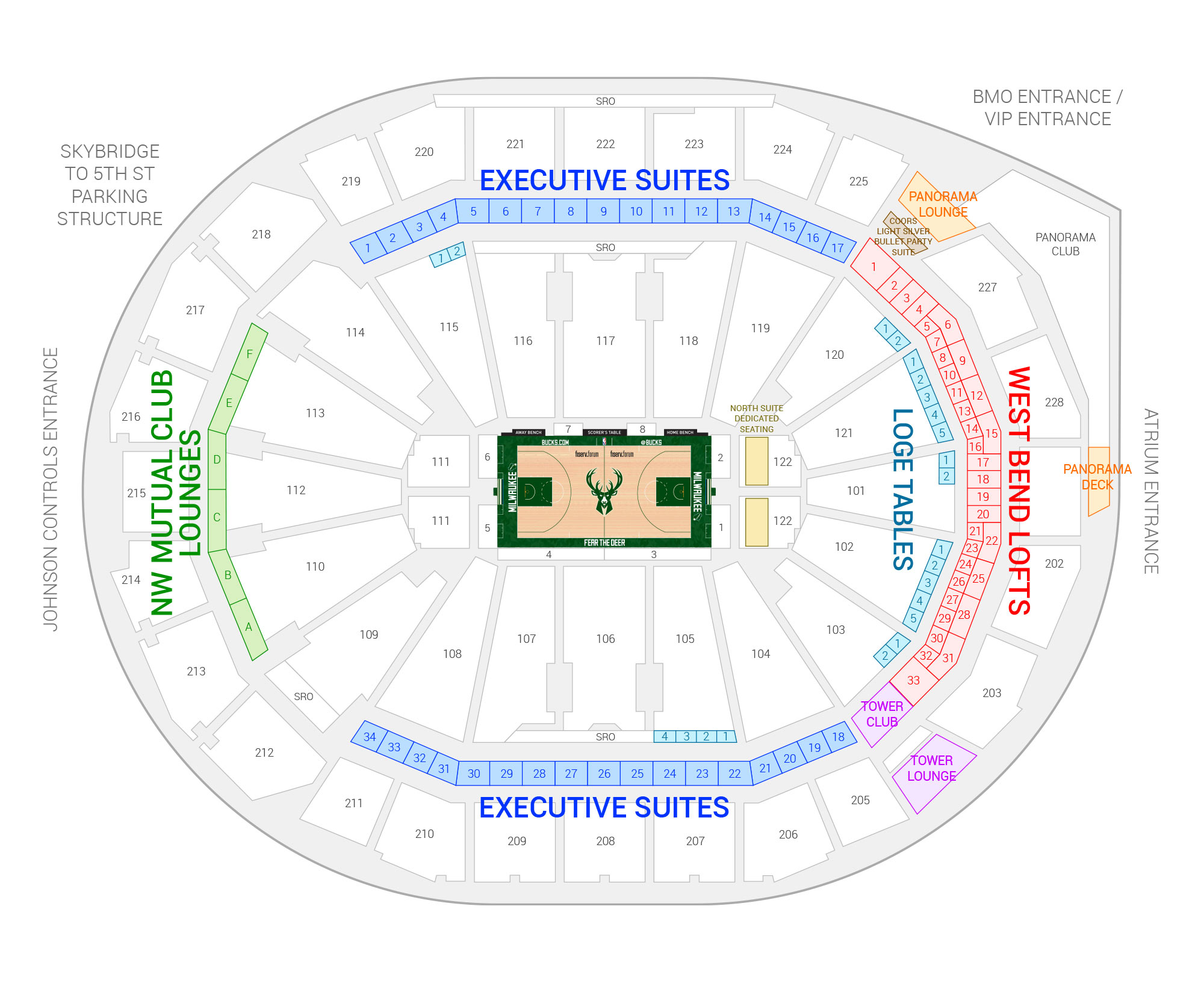 Bucks Seating Chart With Seat Numbers