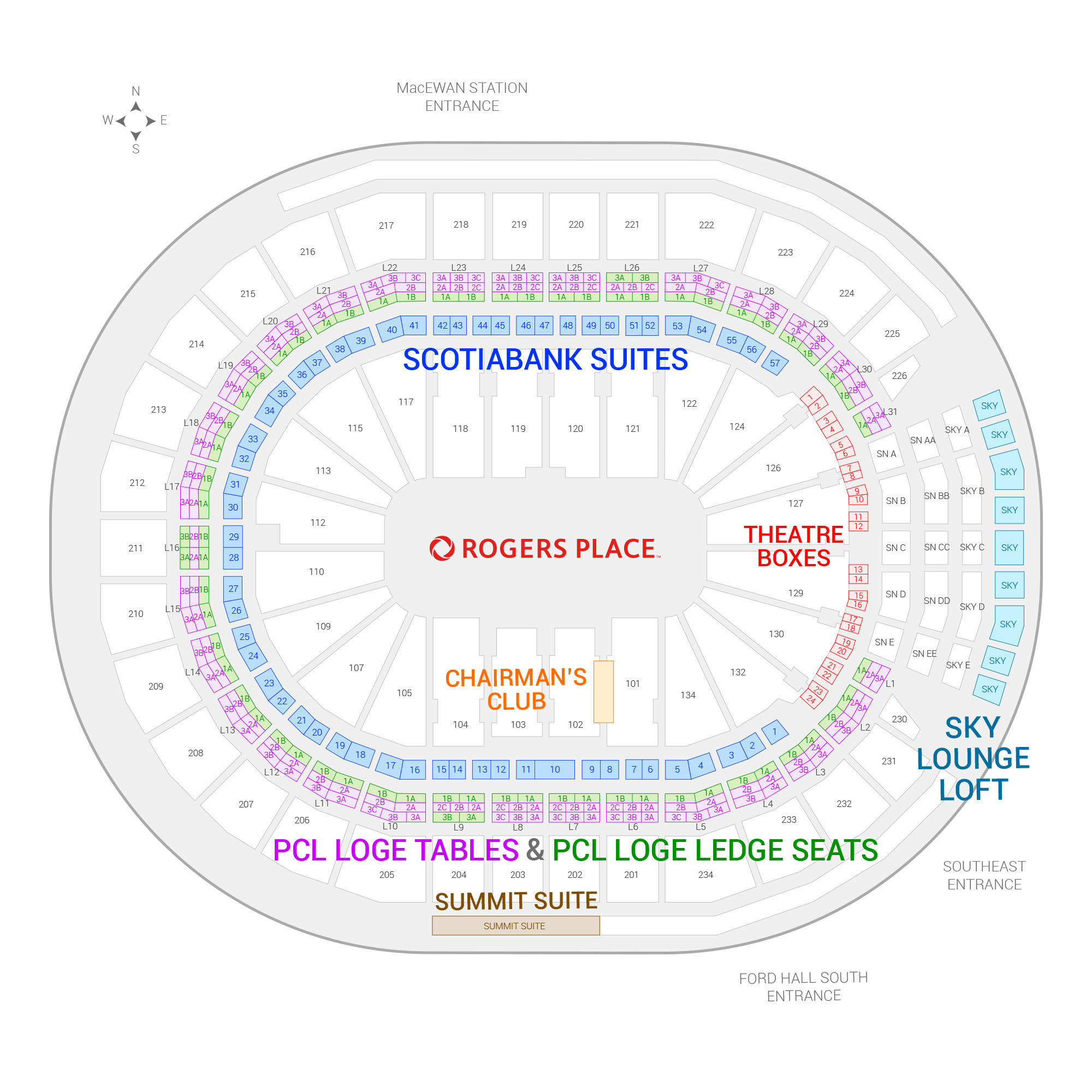 Edmonton Oilers Rogers Place Seating Chart