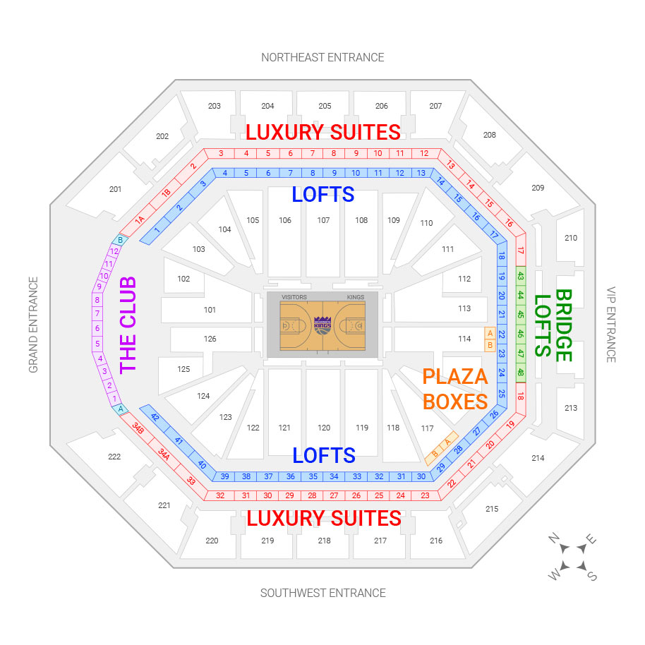Where To Find Golden 1 Center Premium Seating and Club Options