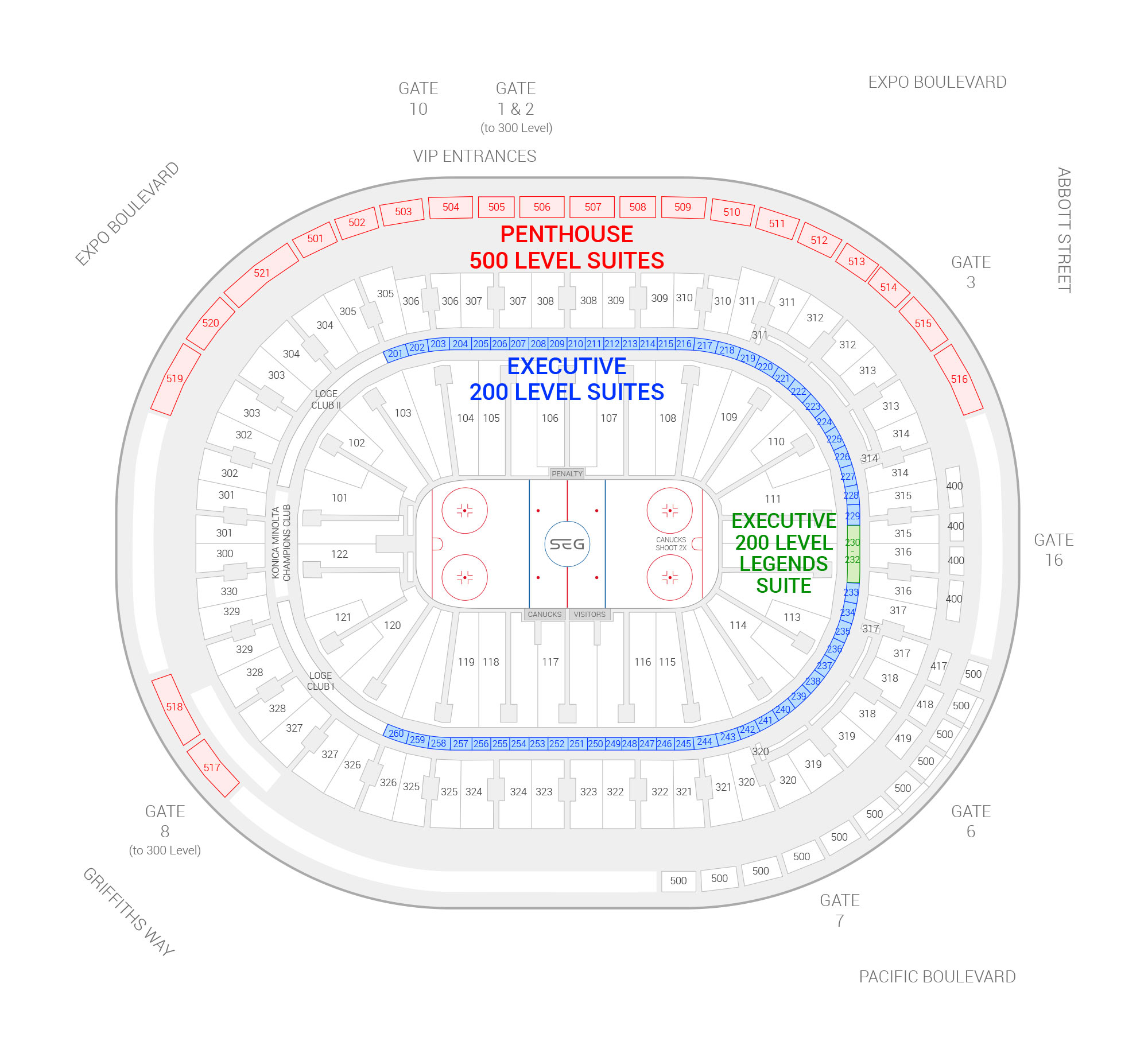 Vancouver Canucks Suite Rentals Rogers Arena