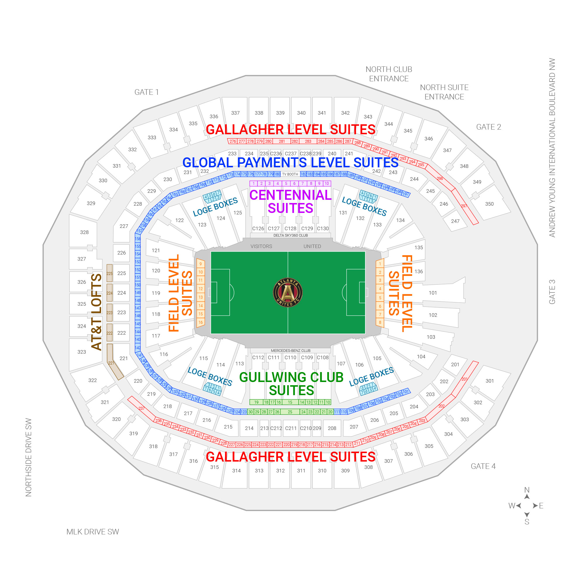 Mercedes Benz Stadium Atlanta Seating Chart Concert