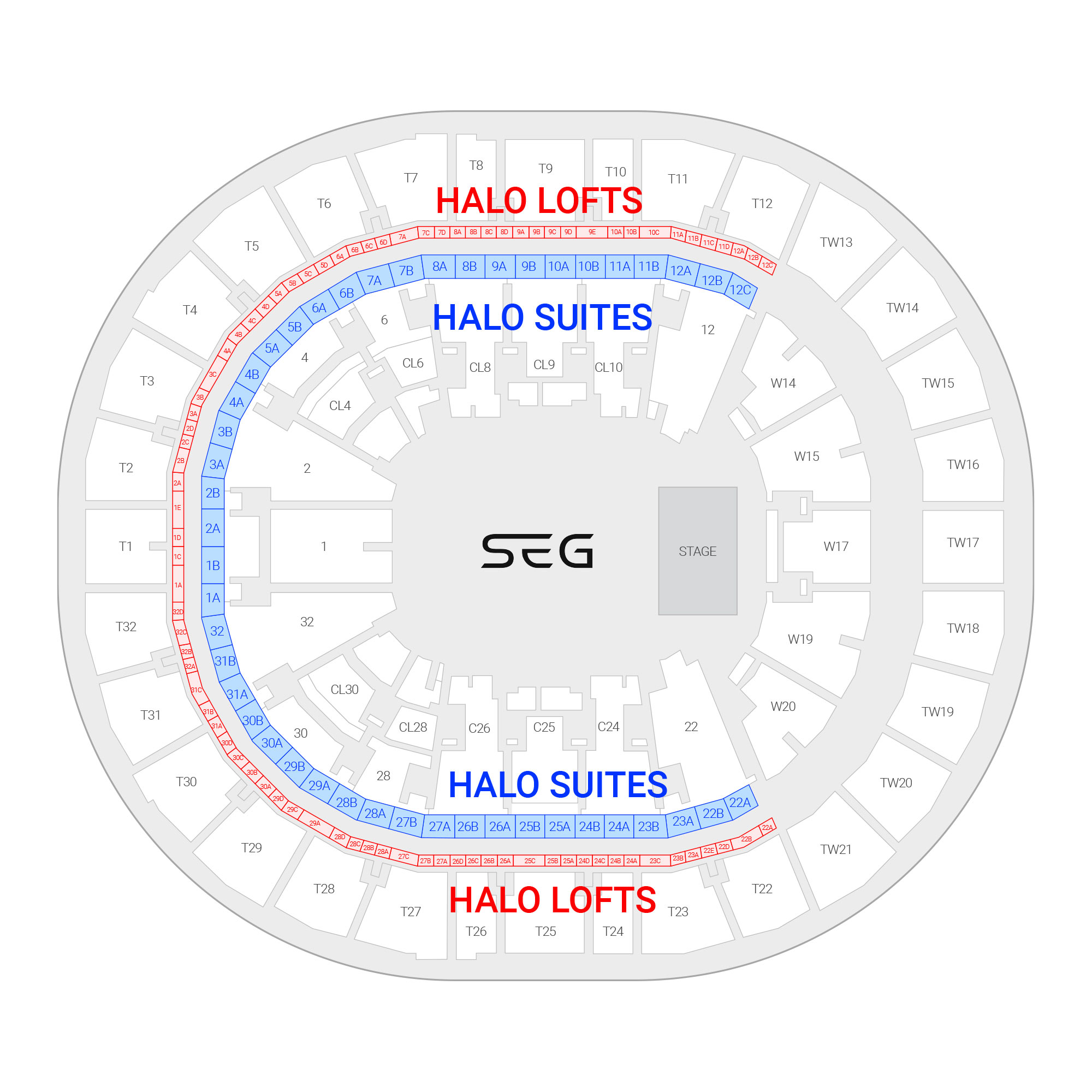 Intuit Dome / LA Clippers Suite Map and Seating Chart